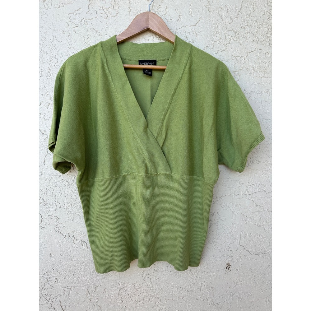 Lane Bryant Wrap Sweater Top Womens 18/20 Soft Minimalist Chic Earthy Granola